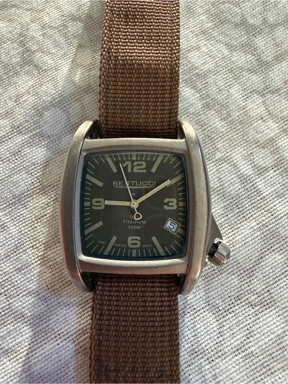 Bertucci 16014 C-1T Tonneau Titanium Analog Women’s watch